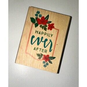 Wooden Rubber Stamp Happily Ever After Hobby Lobby